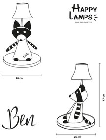 Happy Lamps - Lampada da tavolo LED per bambini BEN LED/5,4W/230V raccoon