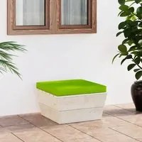 Ottomana da Giardino su Pallet con Cuscino in Legno di Abete 3063383