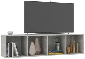 Libreria/Mobile TV Grigio Cemento 36x30x143 cm in Multistrato