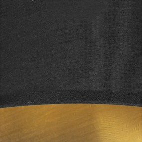 Applique moderna nera e oro con luce di lettura - Renier