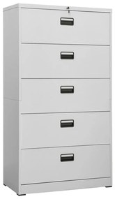 Armadio classificatore grigio chiaro 90x46x164 cm in acciaio