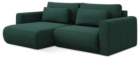Divano angolare verde allungabile/con contenitore (con penisola a sinistra/con chaise lounge) Kapua – Makamii