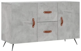 Credenza grigio cemento 100x36x60 cm in legno multistrato