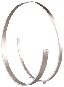 Lampada da terra a LED grigia con controllo vocale/app mobile con paralume in metallo (altezza 75 cm) Cinardi - CINQUE