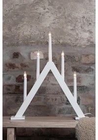 Markslöjd 706222 - Candelabro natalizio ARIELE 5xE10/3W/230V pino/bianco