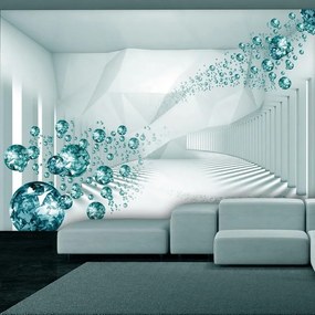 Fotomurale adesivo Diamond Corridor (Turquoise)