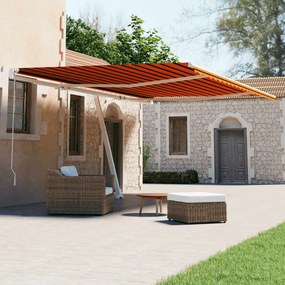 Tenda Da Sole Autoportante Automatica 600x300cm Arancio Marrone /