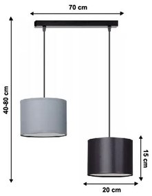 Lampadario a sospensione con filo TUZ 2xE27/60W/230V