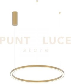 Lampadario a sospensione led hoop oro 40w 6000lm cct 3000k 4000k 65...