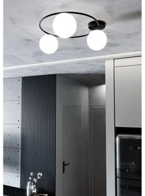 Lampada da soffitto in acciaio SOPRA 3 da interno 3xE14 Colore del corpo Nero e Bianco