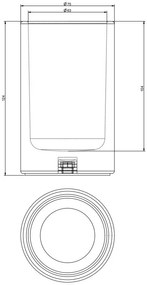 Bicchiere portaspazzolini Da appoggio bianco Rilievo 59531 Gessi