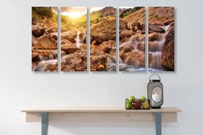 Quadri 5 pezzi – Cascate alpine