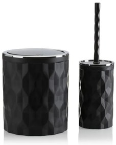 Set da bagno REINA 5 pz nero/cromo