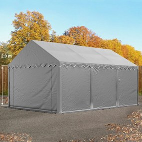 TOOLPORT Tenda capannone 3x6m, Telo in PVC, grigio - (2332)