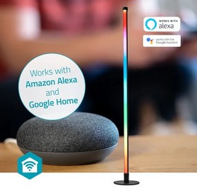 Nedis WIFILD20RGBW- LED RGBIC Lampada con piedistallo Smartlife LED/10W/230V 2700-6500K+RC