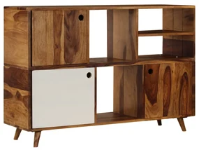 Credenza İn Legno Massello Di Sheesham 118x35x70 Cm /