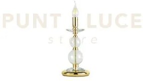 Lumetto vivaldi 1 luce trasparente oro attacco e14 d.14cm