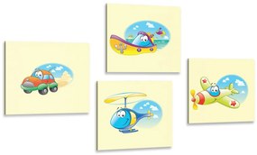 Set di quadri – Mezzi di trasporto adorabili