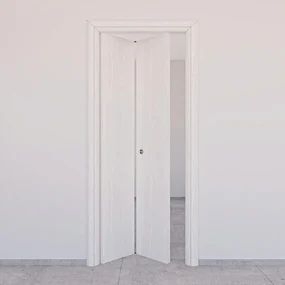 Porta pieghevole a libro simmetrica Lait bianco L 70 x H 210 cm sinistra