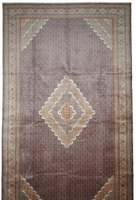 Tabriz Tappeto 550 x 330 Blu (Iran) Annodato A Mano