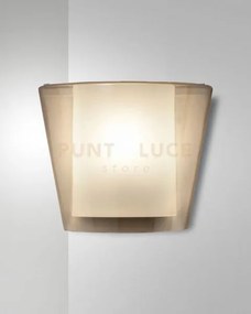 Viki applique colore ambra 1 luce attacco e27 in vetro ip20