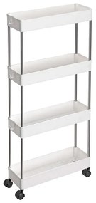 Carrello contenitore su ruote MARGE, bianco