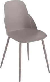 Sedia in polipropilene Tortora con gambe in metallo - MILA 2 sedie