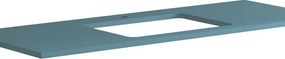 Top per lavabo semincasso Niwa18045 L 120 x H 1.8 x P 46 cm laccato opaco blu pacifico truciolare
