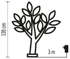 LED addobbo natalizio da esterno 72xLED/3,6W/230V IP44 bianco freddo