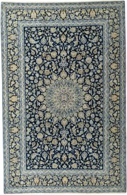 Kashan Tappeto 380x250 Blu (Iran) Annodato A Mano