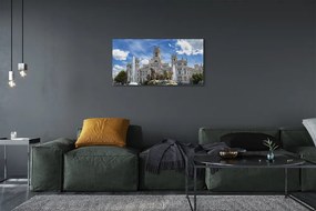 Quadro su tela Palazzo della fontana della Spagna Madrid 100x50 cm