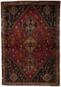Shiraz Tappeto persiano 120x170 Rosso (Iran) Annodato A Mano
