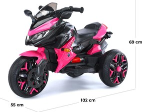 Moto Elettrica per Bambini 12V Tristar Rosa...