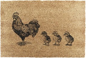 Zerbino in fibre di cocco 40x60 cm Chickens and Chicks – Artsy Doormats