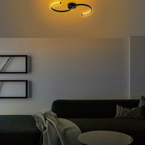 Plafoniera LED nera 25x10 cm Es - Opviq lights