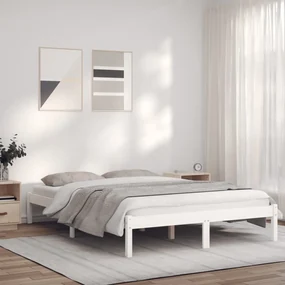 Giroletto bianco 160x200 cm in legno massello di pino
