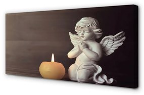 Quadro su tela Candela dell'angelo di preghiera 100x50 cm