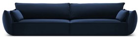 Divano blu scuro con rivestimento in velluto 248 cm Vanda – Mazzini Sofas
