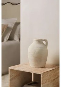 Vaso Decorativo In Terracotta (28 Cm) Dariam Bianco Pietra - Sklum