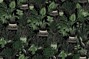 Carta da parati – Con motivo botanico