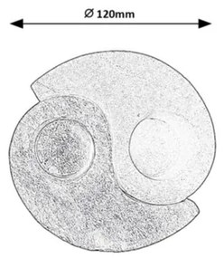 Rabalux 76034 - Lampada di sale - portacandela SOLUNA grigio/bianco