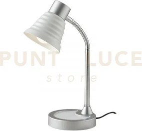 Lampada da scrivania  leonardo bianca 1 luce attacco e14 13x39cm