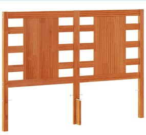 Testiera marrone cera 135 cm in legno massello di pino