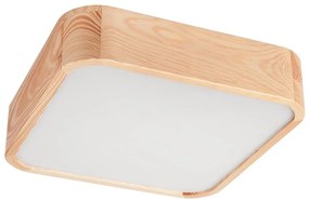 Plafoniera NATURAL SQUARE 2xE27/15W/230V 35x35 cm pino