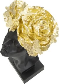 Donna Con Farlalle In Testa Cm 21X20X36,5