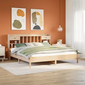 Letto libreria senza materasso 180x200 cm in legno di pino