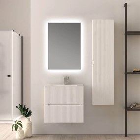 Mobile bagno cannettato 60 cm Bianco Opaco Riga