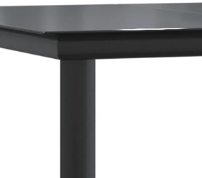 Set da pranzo da giardino 7 pz con cuscini in polyrattan grigio