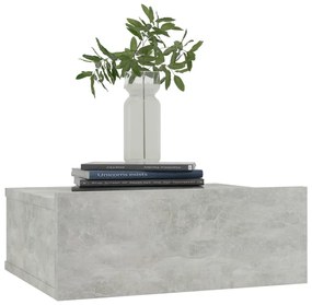 Comodini pensili 2 pz grigio cemento 40x30x15 cm in truciolato