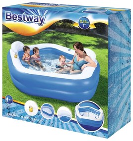 Bestway Piscina Family Fun Lounge 213x206x69 cm